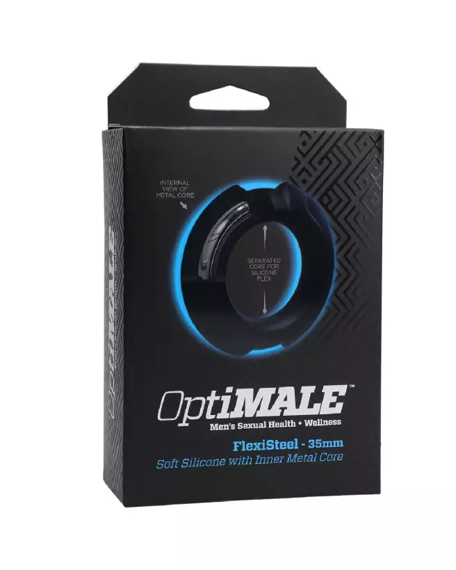 Cockring Flexisteel Doc Johnson avec noyau métallique en silicone-2