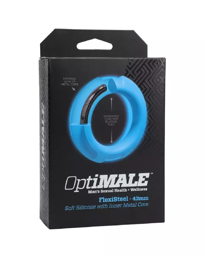 Image du cockring Flexisteel de Doc Johnson en silicone avec noyau métallique, 43 mm-2
