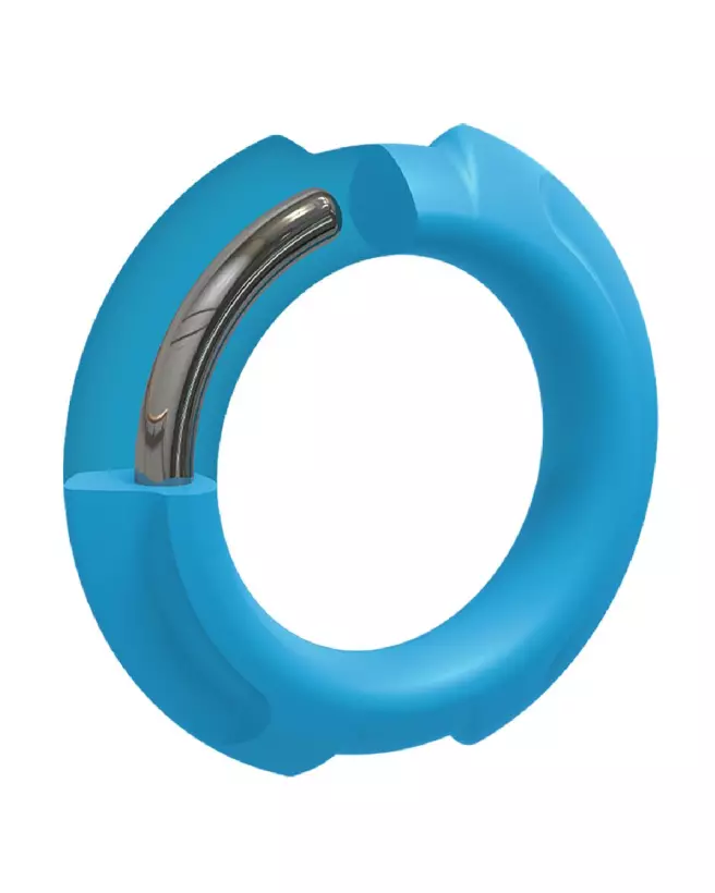 Image du cockring Flexisteel de Doc Johnson en silicone avec noyau métallique, 43 mm-4