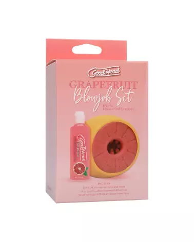 Image du Grapefruit Blowjob Set de Doc Johnson, masturbateur innovant pour plaisir solo intensifié-2