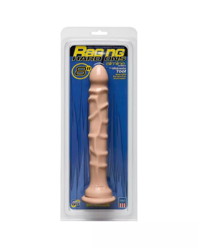 Sextoy réaliste Slimline Dong de Doc Johnson avec ventouse, couleur vanille, 20 cm-3