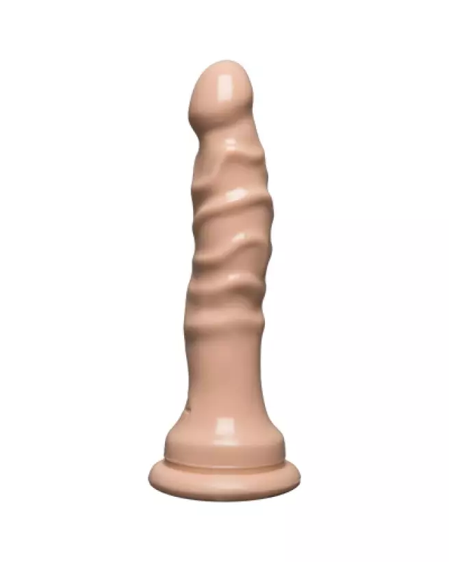 Slimline Dong with Suction Cup 11 cm Vanilla par Doc Johnson - Sextoy Réaliste-1