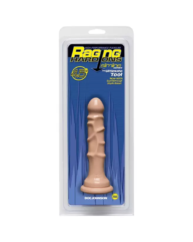 Slimline Dong with Suction Cup 11 cm Vanilla par Doc Johnson - Sextoy Réaliste-2