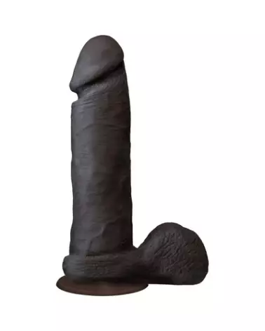 Realistic Cock with Balls ULTRASKYN 20cm Chocolate de Doc Johnson avec Ventouse Vac-U-Lock-1