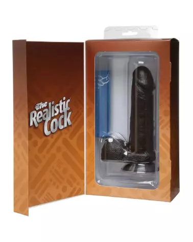 Image du Realistic Cock with Balls chocolat de Doc Johnson avec ventouse Vac-U-Lock-4