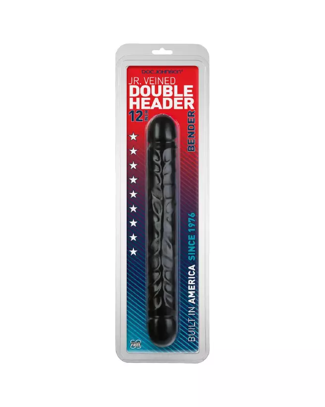 Jr. Veined Double Header 12 Inch Doc Johnson Double Ended Dildo Dual Pleasure-3