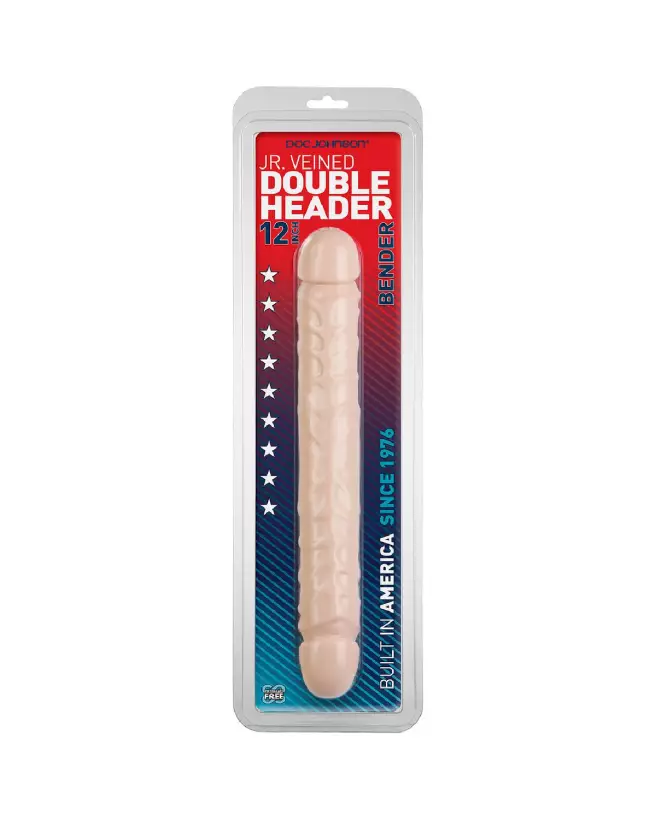 Jr. Veined Double Header 12 Inch Double Dong by Doc Johnson-2