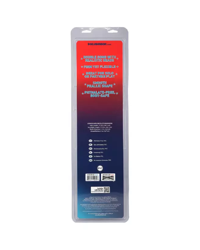 Double Header Smooth Dildo de Doc Johnson - Dildo double extrémité 45 cm-4