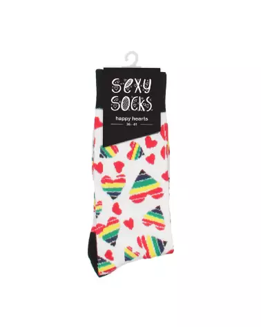 Chaussettes Happy Hearts de Sexy Socks by Shots en tailles EU 36-41-2