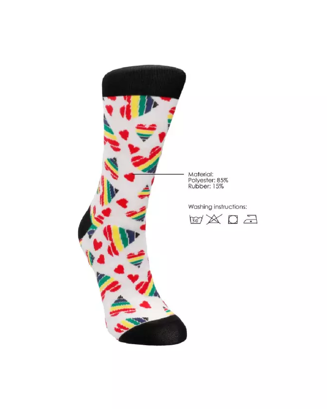 Chaussettes Happy Hearts de Sexy Socks by Shots en tailles EU 36-41-7