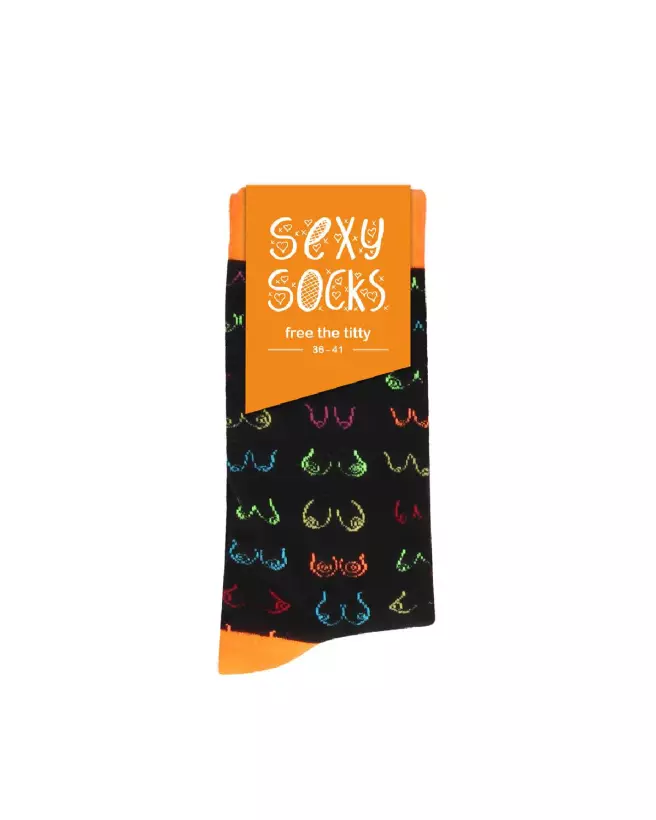 Chaussettes Sexy Socks by Shots Free the Tity taille US 8-12 EU 42-46 design unique-2