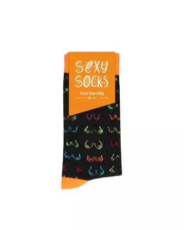 Chaussettes Sexy Socks by Shots Free the Tity taille US 8-12 EU 42-46 design unique-2