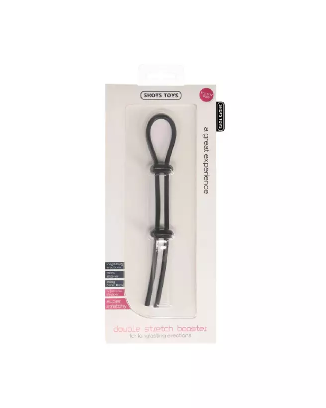 Double Stretch Booster cockring améliorant performance et endurance, marque Shots Toys-3