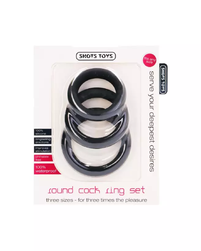 Set de Cockrings Ronds Shots Toys pour améliorer performance et endurance-3
