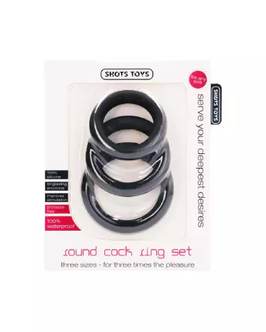 Set de Cockrings Ronds Shots Toys pour améliorer performance et endurance-3