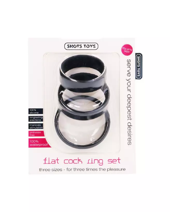 Flat Cockring Set de Shots Toys pour améliorer performance et confort-2