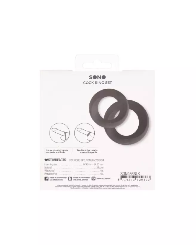 Cockring Set No.86 Sono by Shots pour augmentation performance et confort-3