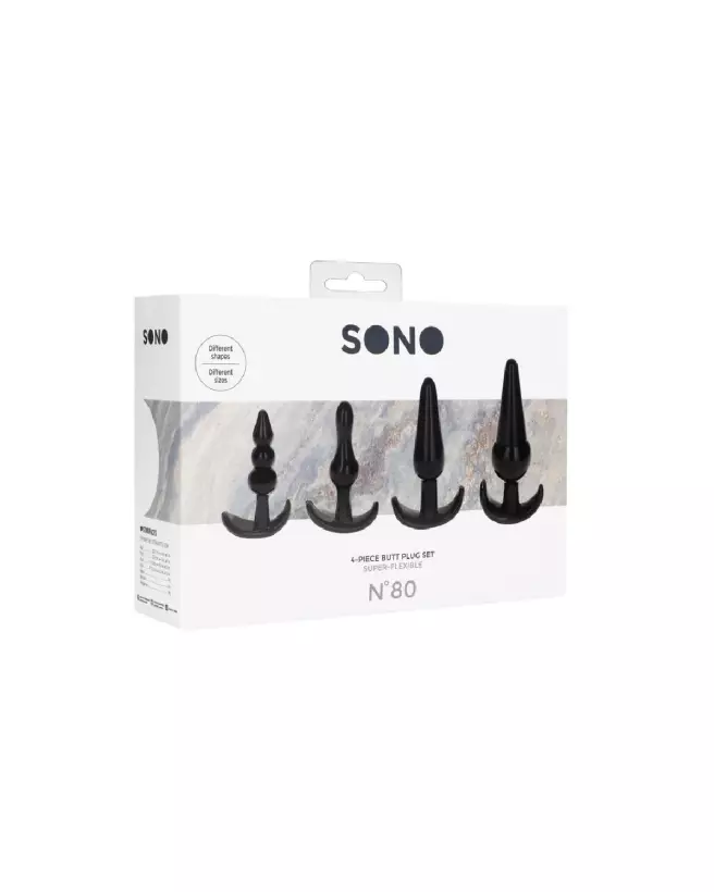 Image du Set de 4 Plugs Anaux No.80 Sono by Shots, variété de tailles pour débutants et experts-2