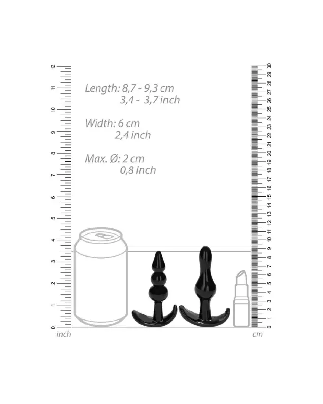 Image du Set de 4 Plugs Anaux No.80 Sono by Shots, variété de tailles pour débutants et experts-6