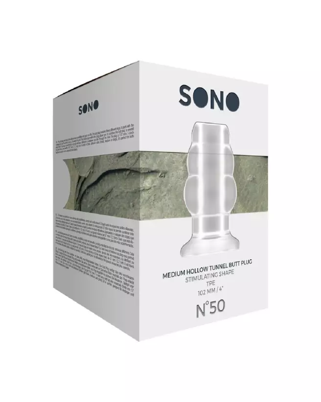 Image du Butt Plug No.50 Medium Hollow Tunnel par Sono by Shots, plug anal en silicone pour niveau intermédiaire-2