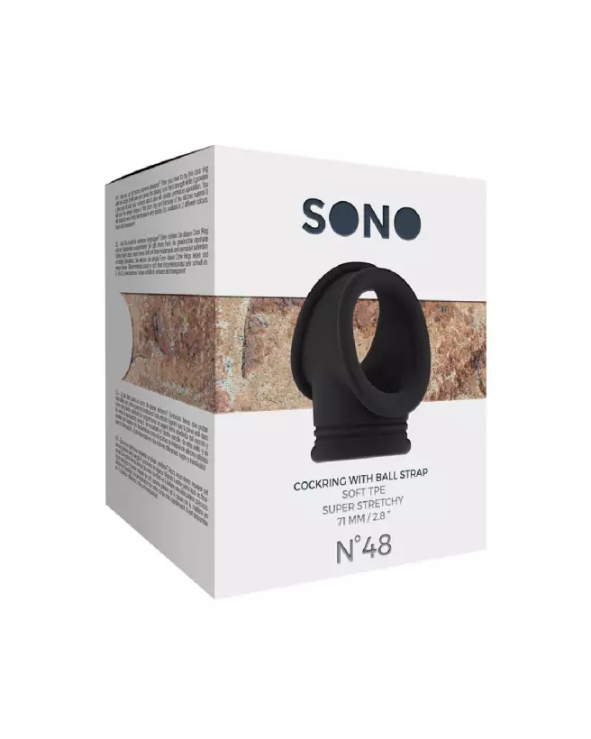 Cockring No.48 Sono by Shots avec sangle pour testicules pour améliorer performances-2