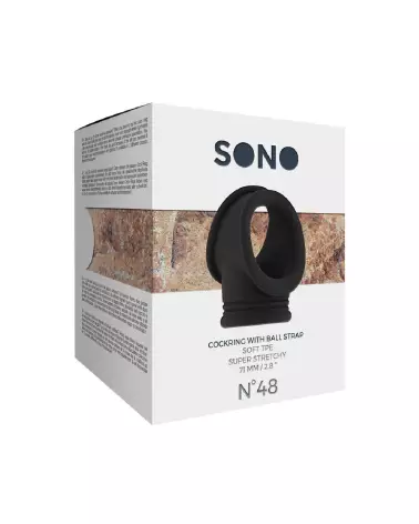Cockring No.48 Sono by Shots avec sangle pour testicules pour améliorer performances-2