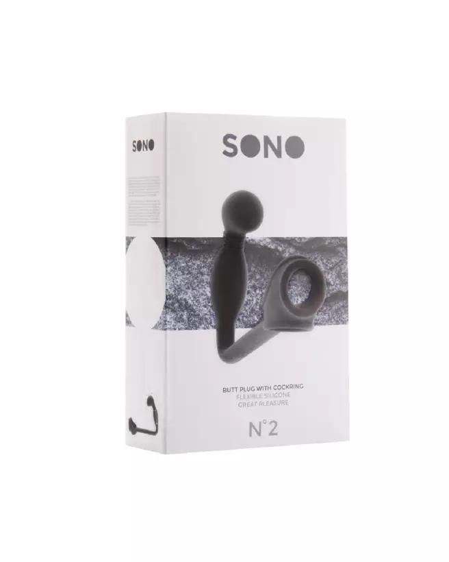 Image du Butt Plug No.2 avec Cockring Sono by Shots pour stimulation de la prostate-2