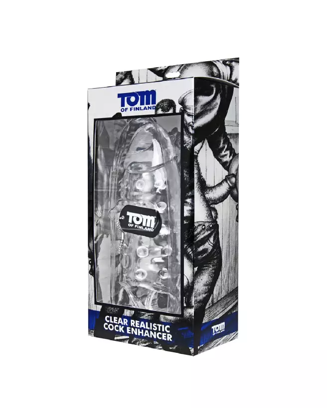 Gaine pénis transparente Realistic Penis Sleeve XR Brands pour améliorer la taille-2