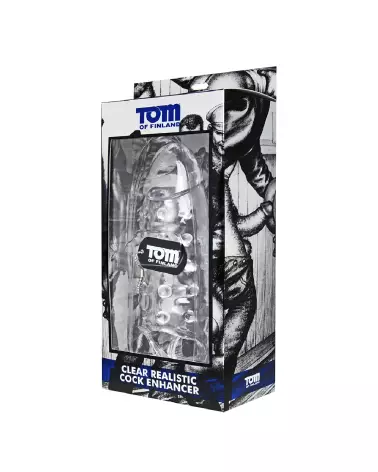 Gaine pénis transparente Realistic Penis Sleeve XR Brands pour améliorer la taille-2