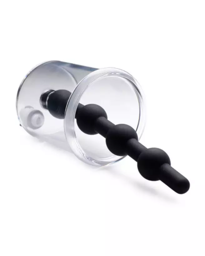 Rosebud Cylinder avec perles anales en silicone par XR Brands-1
