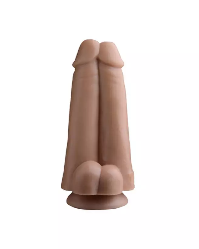 Double Dicks Dildo XR Brands pour double plaisir vaginal et anal-1