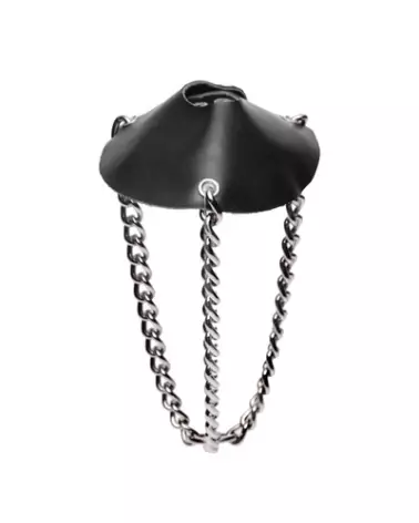 Image du Leather Parachute Ball Stretcher de XR Brands, accessoire de ballstretching en cuir-1