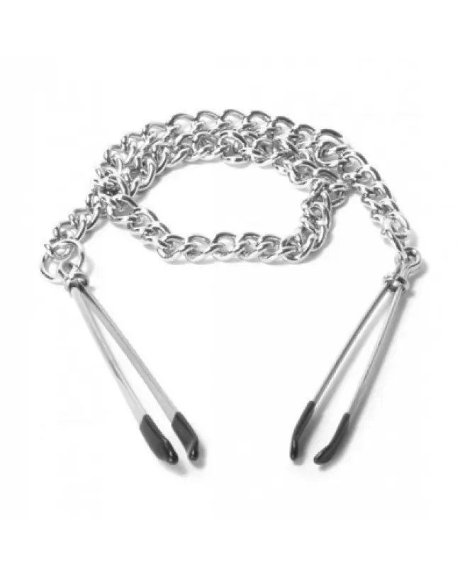 Pinces à tétons Tweezer Style Reign par XR Brands en action-1