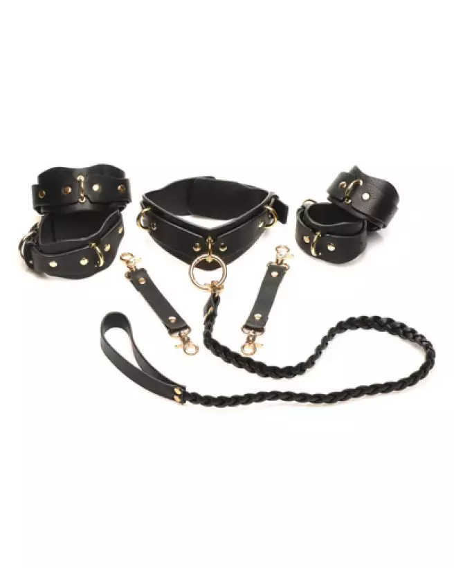 Set de retenue Lover's Restraints noir XR Brands pour couples-1