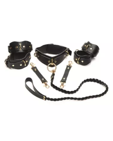 Set de retenue Lover's Restraints noir XR Brands pour couples-1