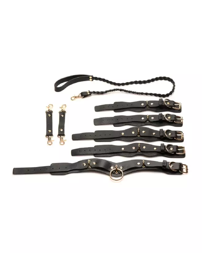 Set de retenue Lover's Restraints noir XR Brands pour couples-5