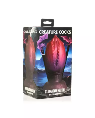 Image du Dragon Hatch XL Silicone Egg de XR Brands, sextoy créatif en silicone-2