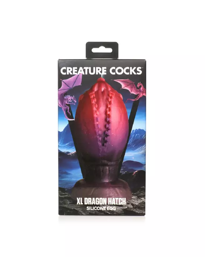 Image du Dragon Hatch XL Silicone Egg de XR Brands, sextoy créatif en silicone-3
