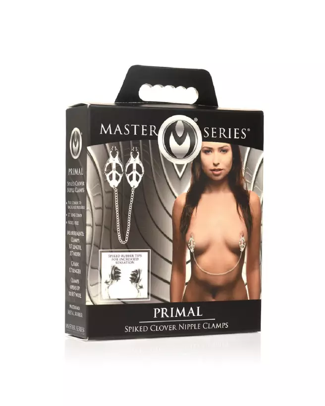 Image Pinces à Tétons Primal Spiked Clover de XR Brands-2