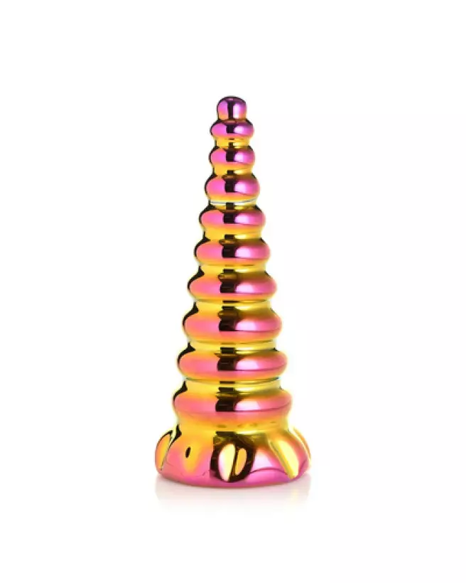 Twilight Rainbow Glass Dildo par XR Brands, sextoy en verre coloré et luxueux-1