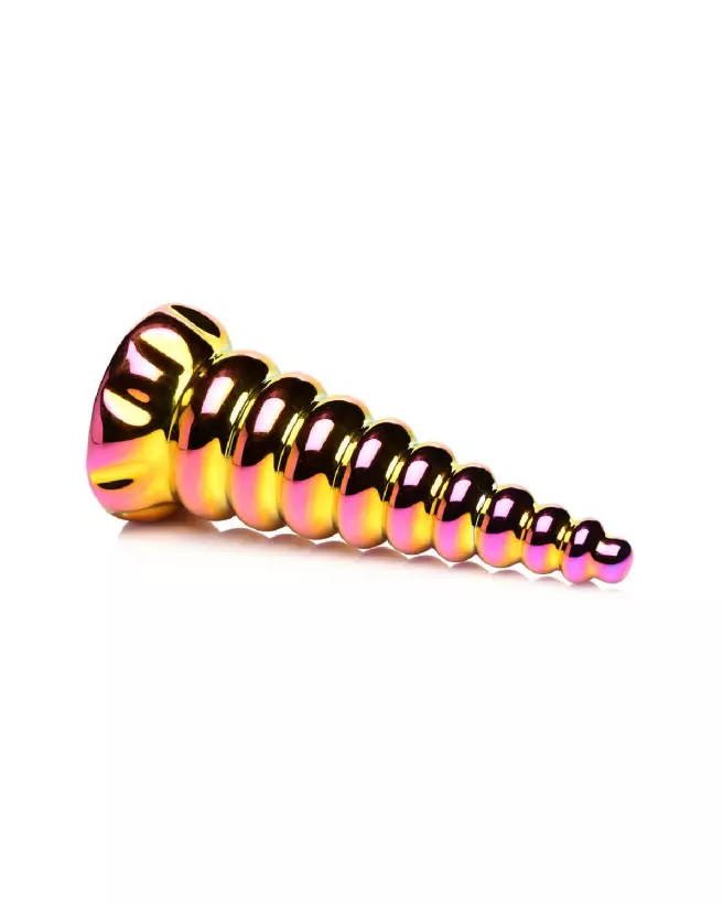 Twilight Rainbow Glass Dildo par XR Brands, sextoy en verre coloré et luxueux-4