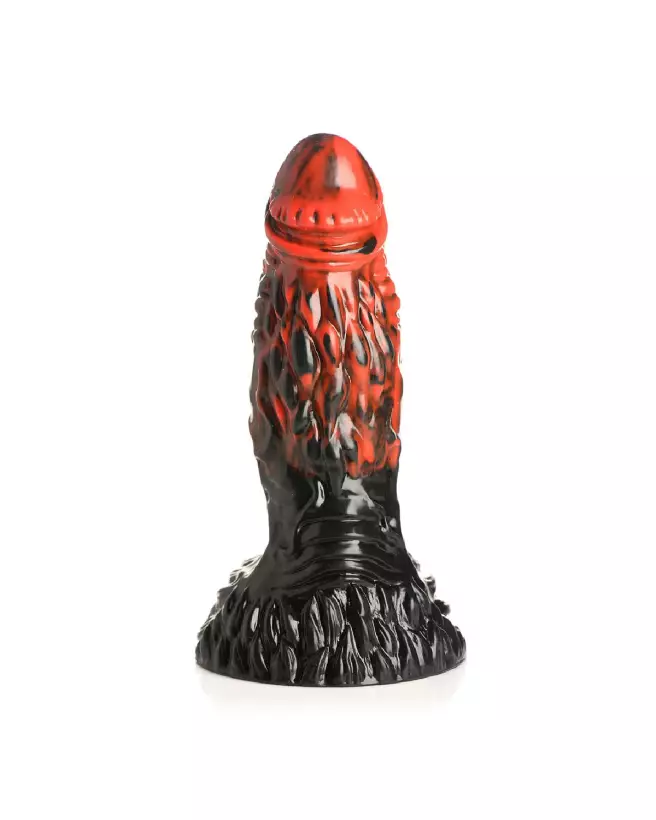 Photo du Vulcan Silicone Dildo Black/Red par XR Brands, sextoy de qualité en silicone-4