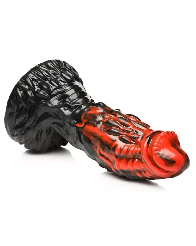 Photo du Vulcan Silicone Dildo Black/Red par XR Brands, sextoy de qualité en silicone-6