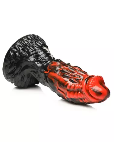 Photo du Vulcan Silicone Dildo Black/Red par XR Brands, sextoy de qualité en silicone-6