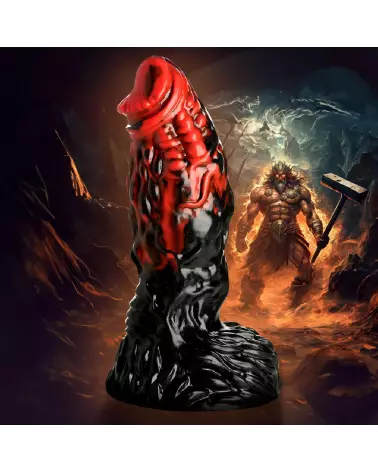 Photo du Vulcan Silicone Dildo Black/Red par XR Brands, sextoy de qualité en silicone-7