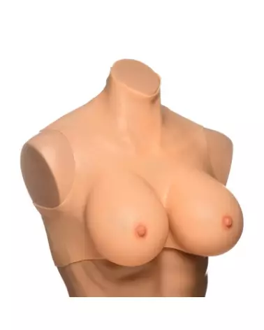 Image des faux seins Perky Pair G-Cup en silicone couleur chair de XR Brands-1