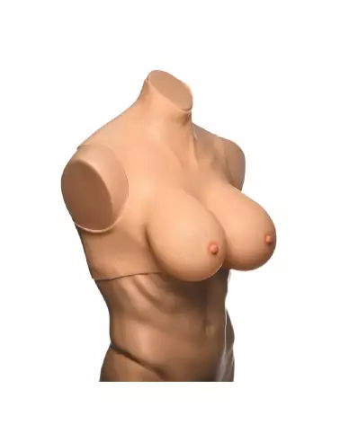 Image des faux seins Perky Pair G-Cup en silicone couleur chair de XR Brands-5