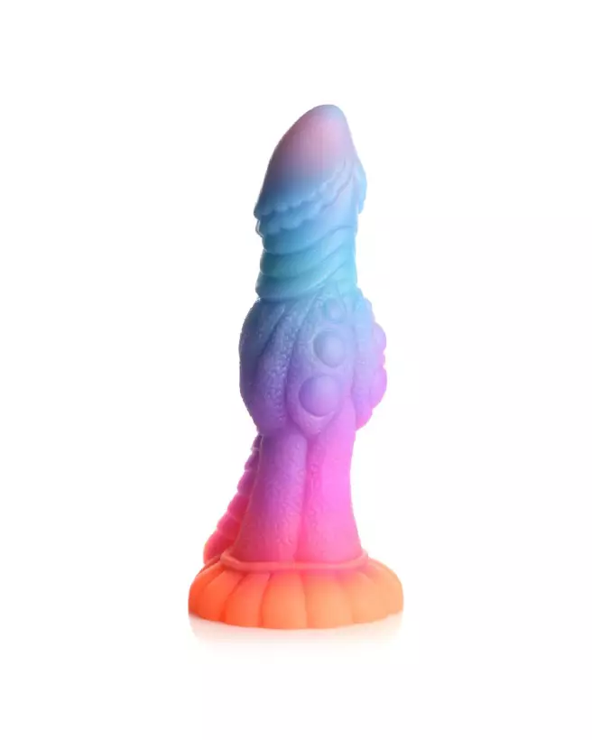 Image du Galactic Cock en silicone phosphorescent par XR Brands, sextoy créature alien-5