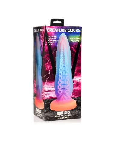 Tenta-Cock Glow-in-the-Dark Silicone Dildo par XR Brands-2