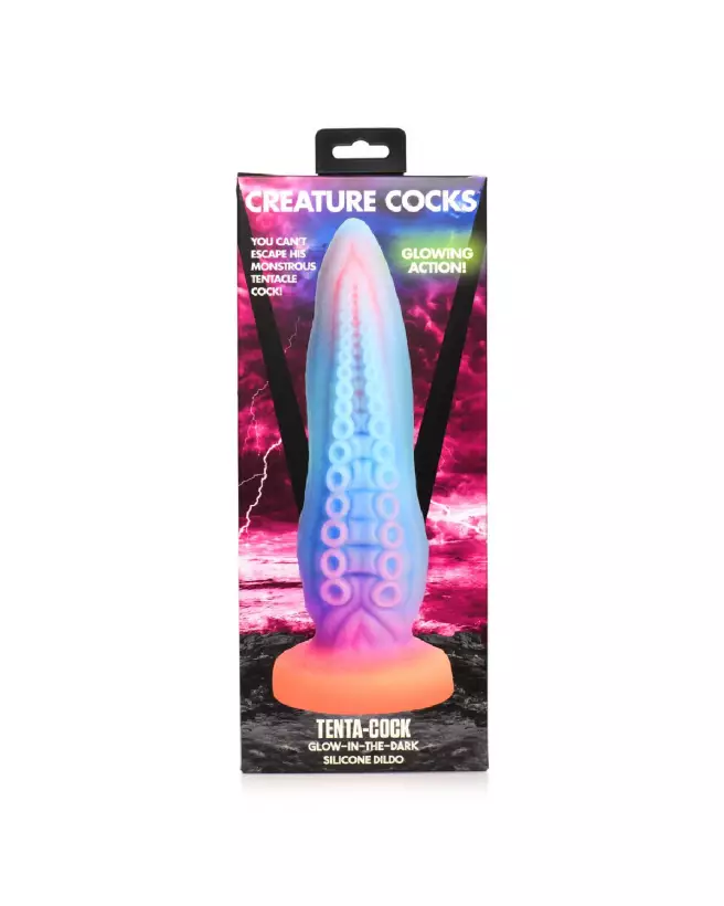 Tenta-Cock Glow-in-the-Dark Silicone Dildo par XR Brands-3